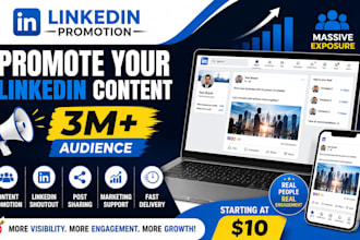 share and promote your linkedin content to 3 million audience