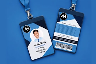 design a professional modern student id card