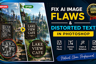 fix ai image flaws and distorted text in photoshop