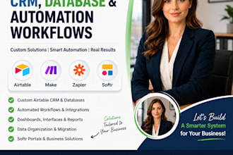 create custom airtable CRM, airtable database systems and automation workflow