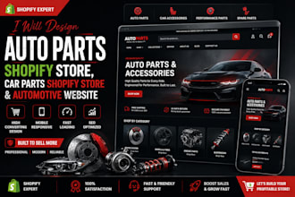 design auto parts shopify store, car parts shopify  website