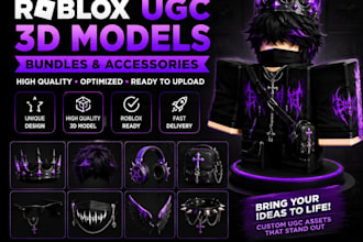 create 3d model, ugc, roblox ugc bundle, ugc roblox accessories, ugc
