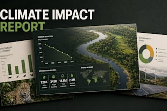 design climate nonprofit impact report and esg donor presentation