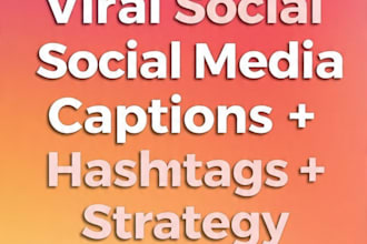 write viral instagram and facebook captions and tiktok scrip