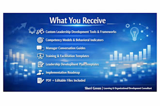create leadership development plans, competency models, and manager tools
