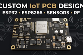 design custom iot sensor pcb with esp32, esp8266, rf and jlcpcb file