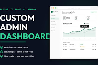 build a custom admin dashboard with nextjs and react js