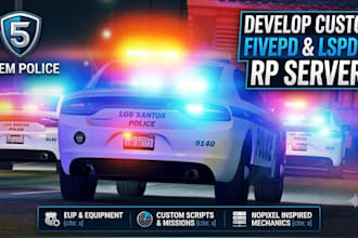 develop fivepd, lspdfr and nopixel inspired police rp server for fivem