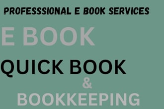 handle e book, quick book and bookkeeping