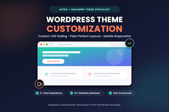 customize your astra or oceanwp wordpress theme