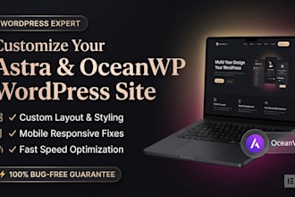 customize your astra or oceanwp wordpress theme