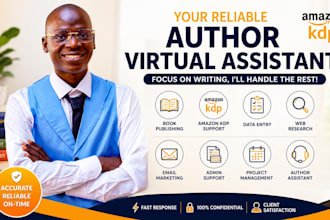 be author virtual assitant book publishing amazon kdp support web research