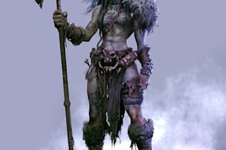 draw dnd character design and illustration