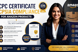 provide cpsia compliant CPC certificate for amazon products