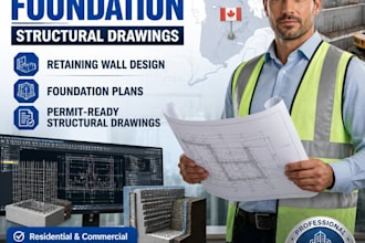 do quebec foundation structural drawings retaining well