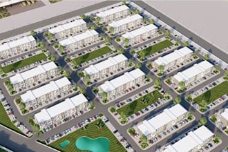 3d industrial factory layout,warehouse exterior,logistic hub,manufacturing plant