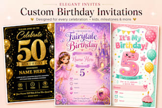 design elegant custom birthday invitations