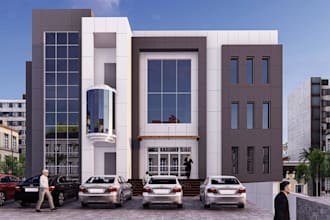 remodel commercial building,modern facade,office exterior,retail storefront,mall
