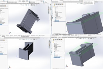 design sheet metal parts and metal enclosure for fabrication with dxf files