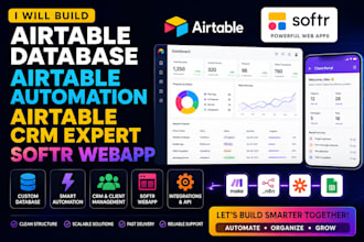 airtable database CRM automation softr client portal