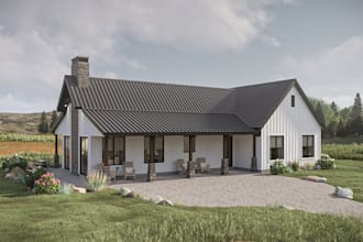 draw barndominium and pole barn house plan floor plan as your architect