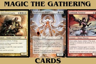 create custom mtg card design tcg illustration alter anime mtg card fantasy art
