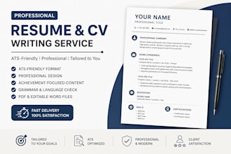 prepare a professional resume tailored to your career