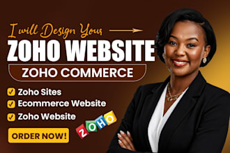 design zoho site, zoho landing page, responsive zoho commerce website, zoho form