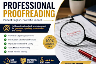 professionally proofread and edit your english documents