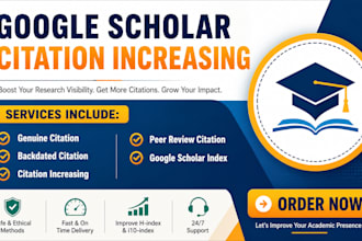 increase google scholar citation,write backdated and publish research articles