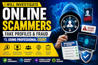 investigate online scammers, fake profiles and fraud using osint