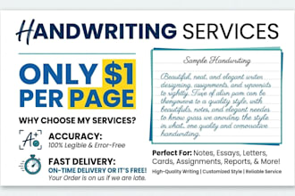 handwrite notes, letters, documents