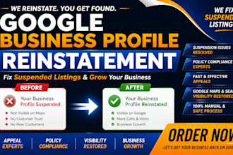 setup google my business, optimize gmb, reinstate gmb, gmb profile verification