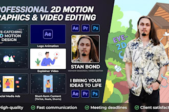 create 2d motion graphics animation