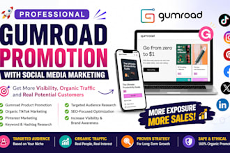 promote your gumroad product with social media to get organic traffic