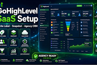 create a gohighlevel snapshot and saas mode setup for your agency white label