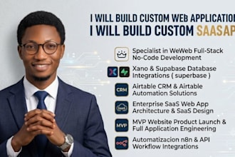 weweb web application saas mvp xano supabase webflow bubble retool airtable
