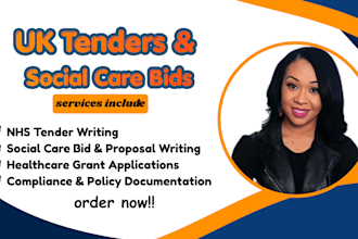 do winning nhs bid healthcare tender and social care bid proposal grant funding