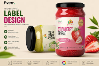 design professional product label and packaging design