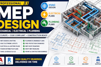 mep permit drawings, hvac, electrical plan plumbing plans
