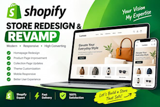 redesign and revamp your shopify store