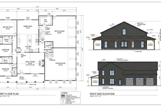 design permit ready barndominium floor plans in autocad