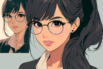 create unique anime portrait illustration in manga style