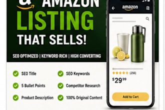 write amazon product descriptions and SEO listings