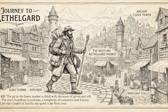 create an amazing pen and ink illustration for you