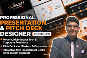 design custom technical pitch decks and master templates for startups