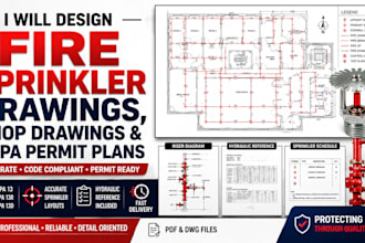 design fire sprinkler drawings shop drawings and nfpa permit plans