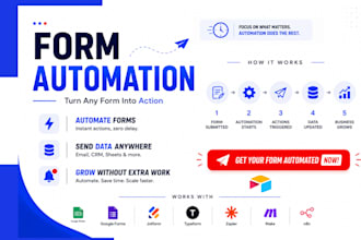 automate your jotform, googleform to airtable, hubspot with zapier, n8n, makecom