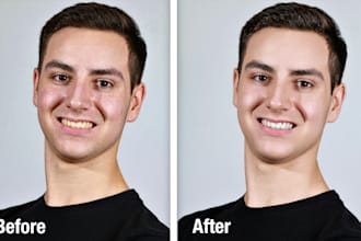 professionally retouch corporate headshots