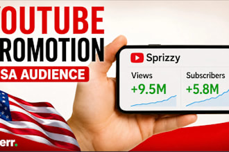 usa youtube video music promotion, usa views 1 million views, podcast promotion